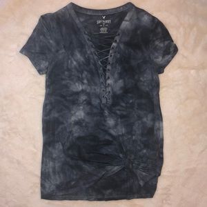 AE | lace up t shirt